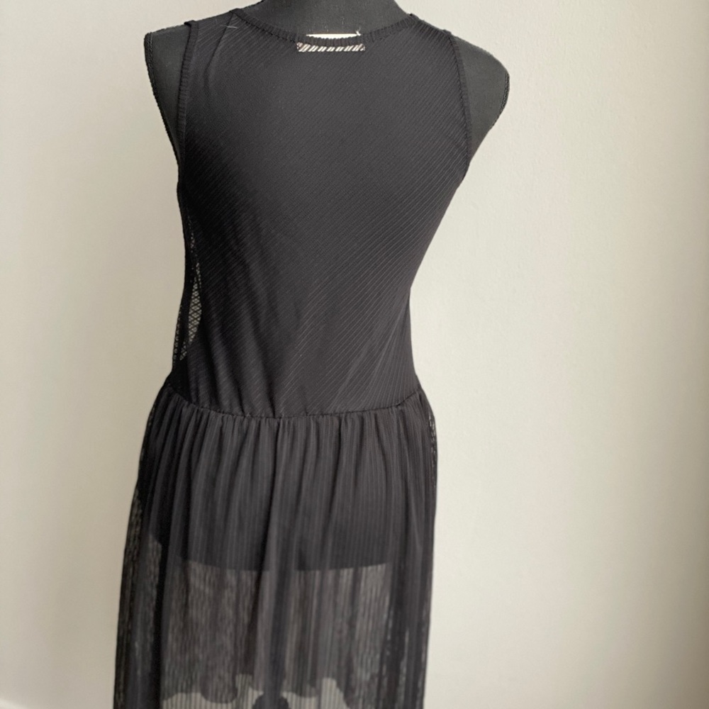 O2 Collection Black Mesh Dress - Picture 3 of 7
